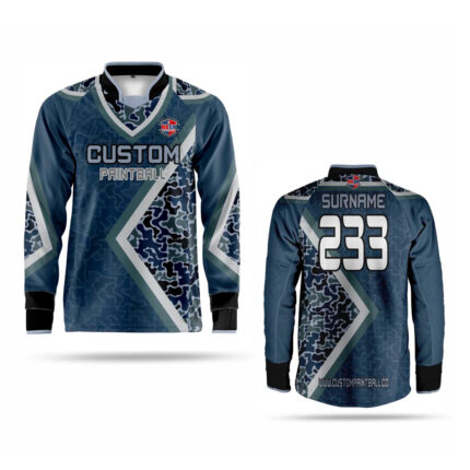 Blue Camo Paintball Jersey PJ-903 (Min. Order 2 Pcs., Free Worldwide Shipping)