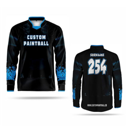 Blue Leaves Paintball Jersey PJ-905 (Min. Order 2 Pcs., Free Worldwide Shipping)