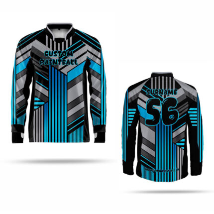 Blue Stripes Paintball Jersey PJ-954 (Min. Order 2 Pcs., Free Worldwide Shipping)