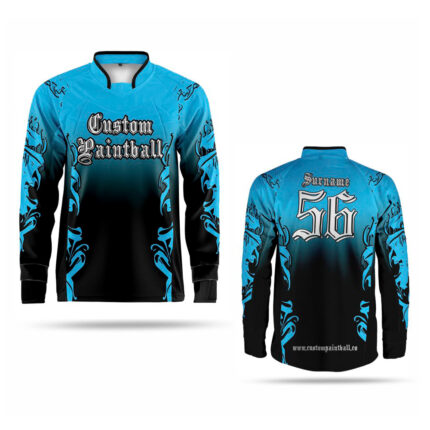 Blue Black Paintball Jerseys PJ-968 (Min. Order 2 Pcs., Free Worldwide Shipping)