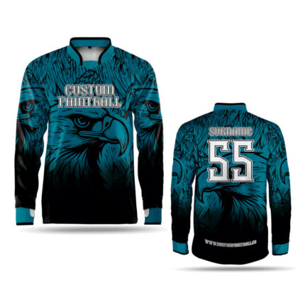 Teal Black Paintball Jerseys PJ-983: Unleash the Unconventional