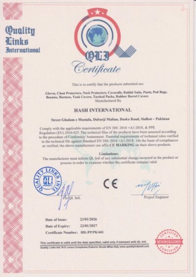 CE MARKING CERTIFICATE