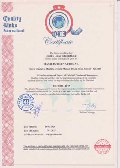 ISO 9001-2015 CERTIFICATE