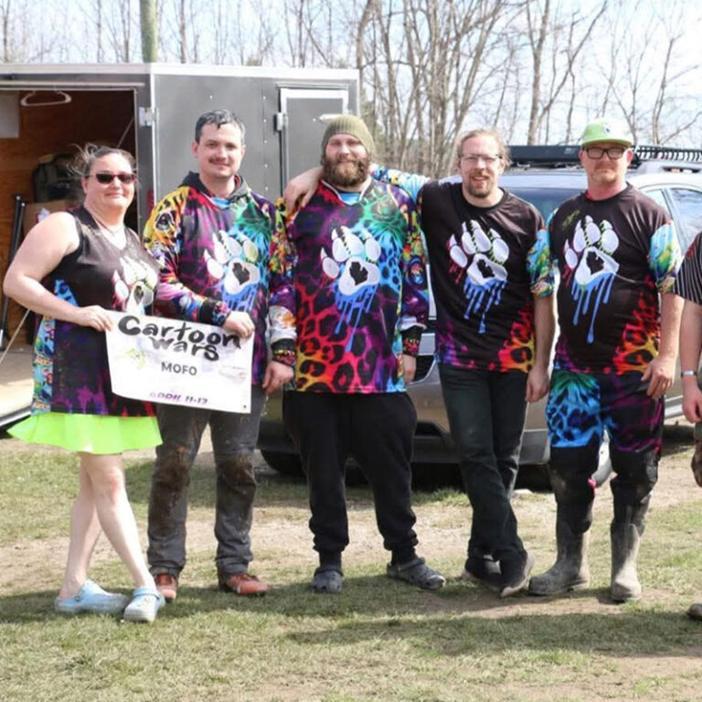 A paintball team members with sublimated paintball jerseys from custompaintball.co